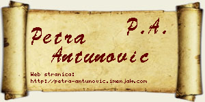 Petra Antunović vizit kartica